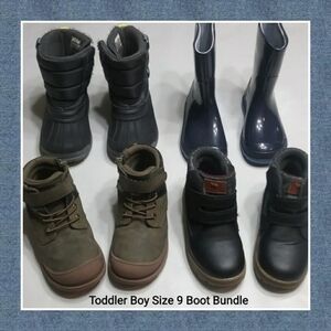 Toddler Boy Assorted Boot Bundle- Size 9